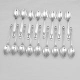 Georg Jensen Acorn Sterling Silver Flatware Set for 12 and Persons 126 Pieces