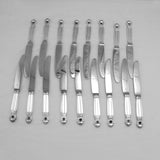 Georg Jensen Acorn Sterling Silver Flatware Set for 12 and Persons 126 Pieces