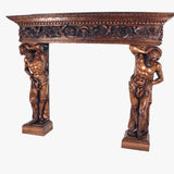 Italian Neo-Renaissance Walnut Fireplace Mantel