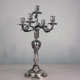Important Pair of Louis XV Style Five-Light Silver Candelabra