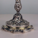 Important Pair of Louis XV Style Five-Light Silver Candelabra