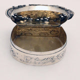 Edwardian Pierced and Repousse Hall Marked Silver Box
