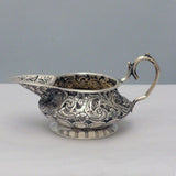 Victorian Silver Batchelors Tea Service with Lobed and Acanthus Decoration