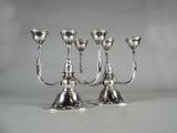 Georg Jensen, a Pair of Three Light Sterling Candelabra