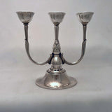 Georg Jensen, a Pair of Three Light Sterling Candelabra