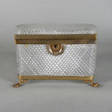 Antique French Cut Lead Crystal Casket