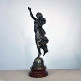 "Etoile de Matin" French Figural Bronze by Etienne Gaudez, 1845-1902