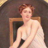 Antique Vienna Cabinet Plate "Unschuld." Signed  Wagner