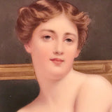 Antique Vienna Cabinet Plate "Unschuld." Signed  Wagner