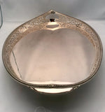 Austrian Silver Galleried Oval Tray