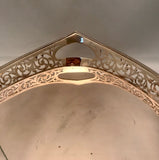 Austrian Silver Galleried Oval Tray