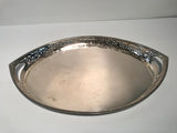 Austrian Silver Galleried Oval Tray