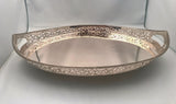 Austrian Silver Galleried Oval Tray