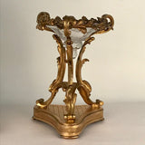Louis XV Style Gilt Bronze and Crystal Mantel Clock Garniture