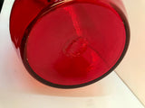 An Architectural MCM Ruby Art Glass Vase Attributed to Blenko