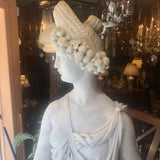 Near Life-Sized Italian White Marble Figure of Ceres, After the Antique