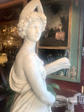 Near Life-Sized Italian White Marble Figure of Ceres, After the Antique