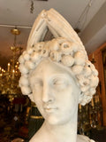 Near Life-Sized Italian White Marble Figure of Ceres, After the Antique