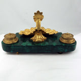French Louis XV1 Style Malachite and Gilt Bronze Pen Tray