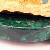French Louis XV1 Style Malachite and Gilt Bronze Pen Tray