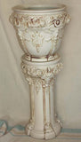 Pair of Weller Ivory Planters on Stand