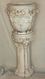 Pair of Weller Ivory Planters on Stand