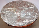 Louis Philippe Mahogany and Marble Centre Table