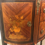 French Louis XV Style Demi-Lune Commode with Marble Top