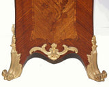 Pair of Louis XV Style Kingwood and Marquetry Pedestals