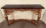 Italian Antique Baroque Style Giltwood Console