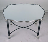 French Mirrored Surtout de Table Now Mounted as a Low Table
