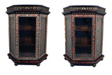 Pair of French Boulle Side Cabinets