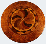 Biedermeier Walnut Round Table with Specimen Top