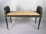 Antique French Louis XVI Style Gilt And Painted Bench
