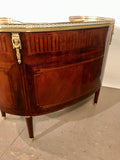 Antique French Louis XVI Style Mahogany and Parquetry Bureau a Rognon