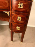 Antique French Louis XVI Style Mahogany and Parquetry Bureau a Rognon