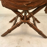 Italian Stool Carved with a Boy and Blanket, Attributed to Valentino Besarel