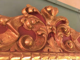 Baroque Style Polychrome and Gilt Carved Wood Mirror