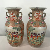 Large Pair of Chinese Export Vases in the Rockefeller Palette