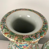 Large Pair of Antique Canton Baluster Vases