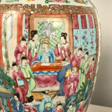 Large Pair of Antique Canton Baluster Vases