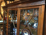 Georgian Style Mahogany Breakfront Bookcase Cabinet by Maple & Co.