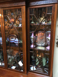 Georgian Style Mahogany Breakfront Bookcase Cabinet by Maple & Co.