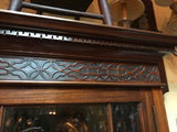 Georgian Style Mahogany Breakfront Bookcase Cabinet by Maple & Co.