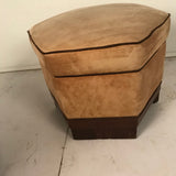 French Art Deco Armchair and Ottoman by Saddier