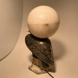 Italian Alabaster Lamp Modelled as an Eagle on a Rocky Crag