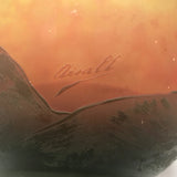 French Cameo-Cut Spherical Art Glass Vase by Arsall