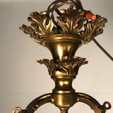 French Art Nouveau Gasolier Type Chandelier