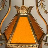 French Art Nouveau Gasolier Type Chandelier