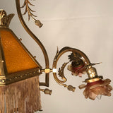 French Art Nouveau Gasolier Type Chandelier